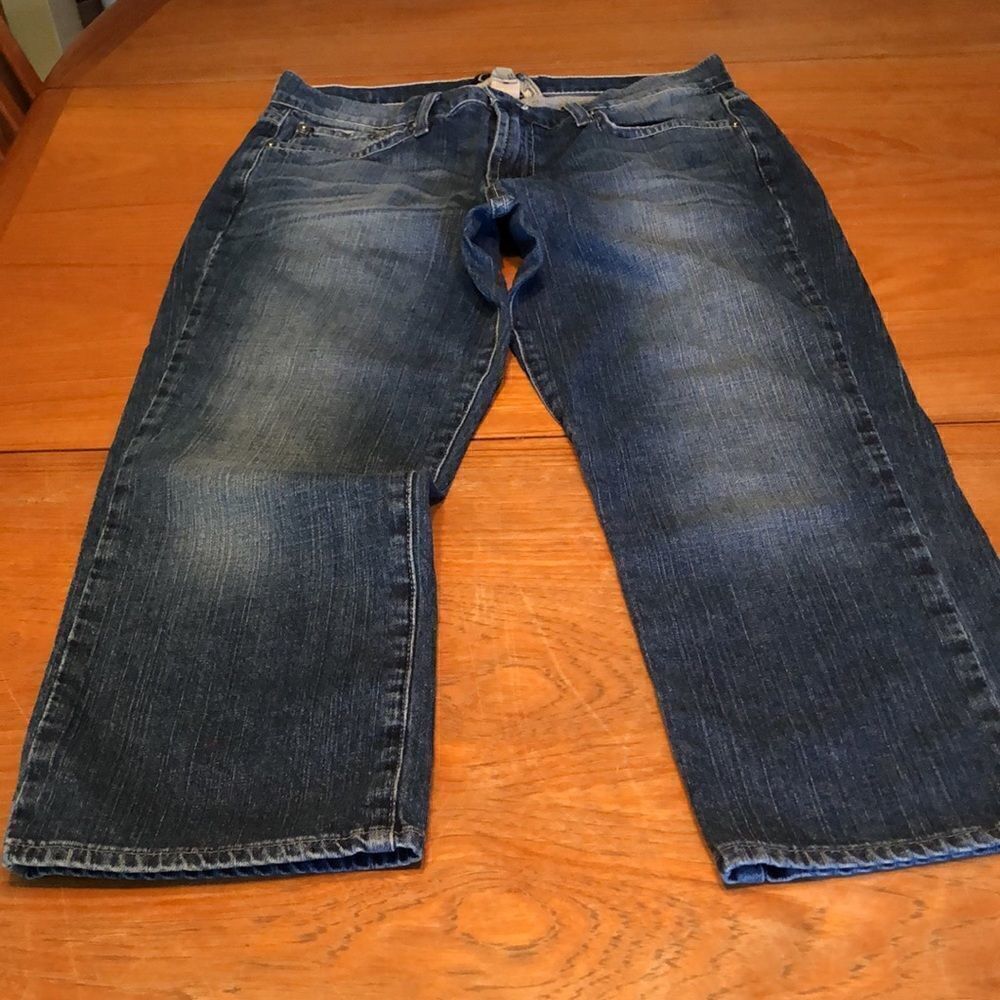 Lucky Brand dungarees jeans Classic Rider Crop by Gene Montesano Size 10/30